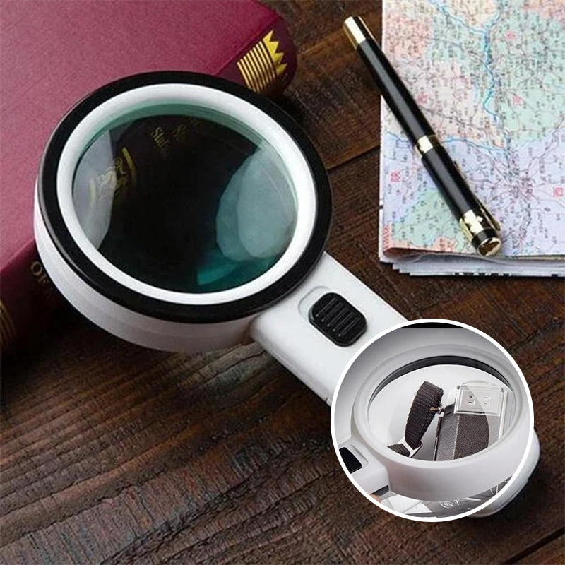 Olvoria | 30x Optical Magnifying Glass with LED Light