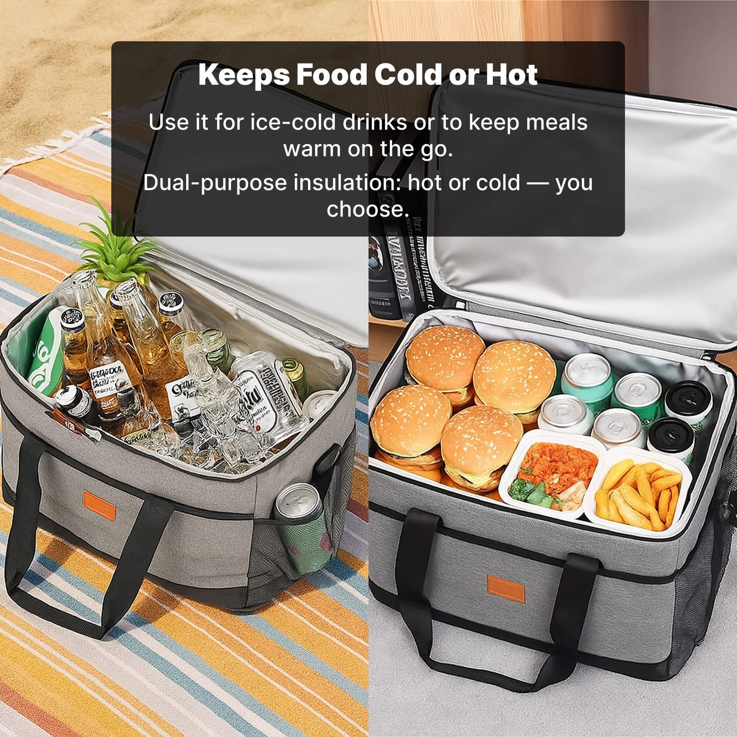 Olvoria | 33L Waterproof Cooler Bag | Insulated, Spacious & Ideal for Picnics, Beach Days, Hiking, and Outdoor Activities