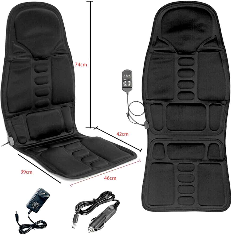 Olvoria | 8-Mode Heated Massage Chair Pad for Back, Neck & Full-Body Relaxation – Perfect for Car & Home