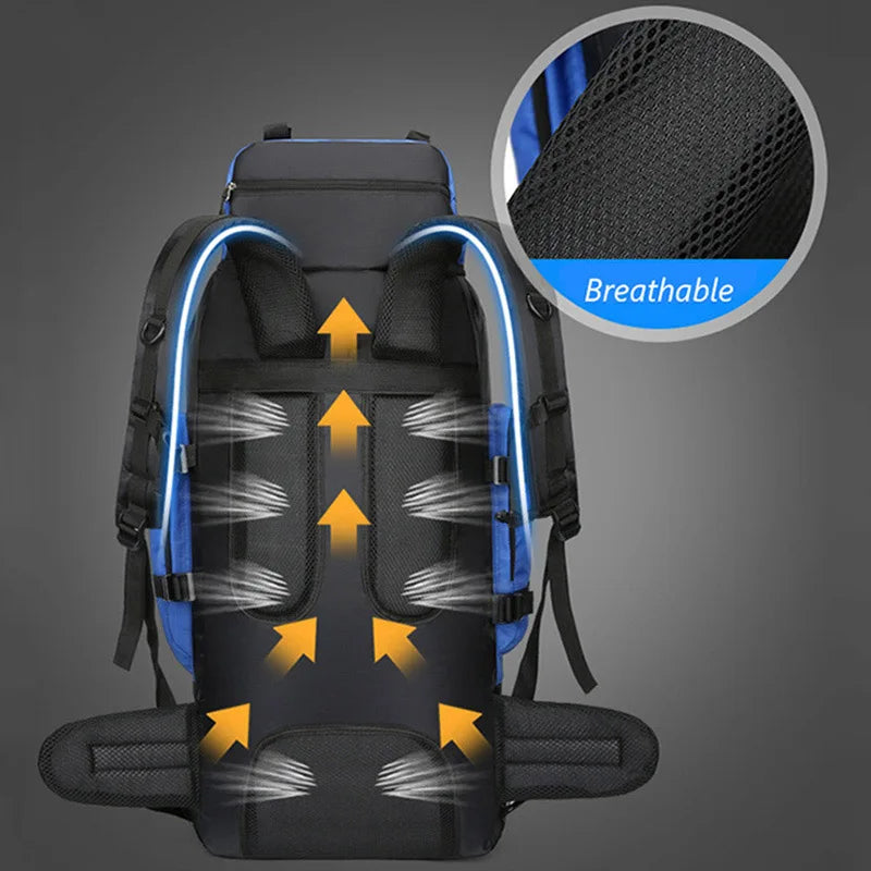 Olvoria | 90L Waterproof Hiking & Camping Backpack
