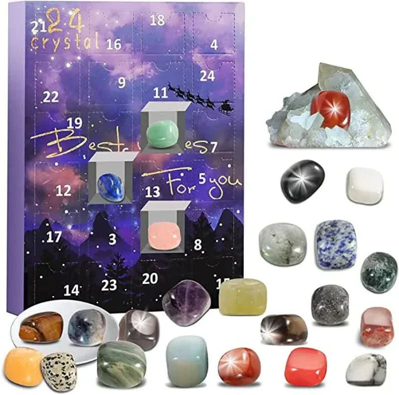 Olvoria | Advent Calendar with 24 Real Gemstones for Young Explorers