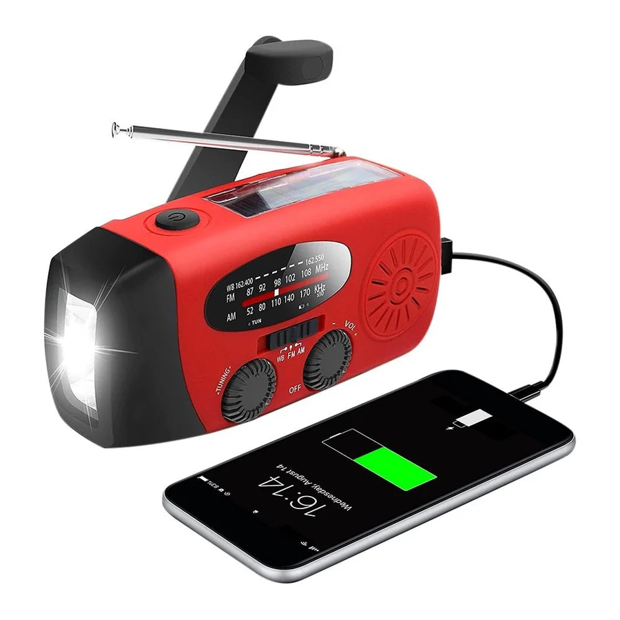 Olvoria | All in One Emergency Radio with Solar Energy and Power Bank