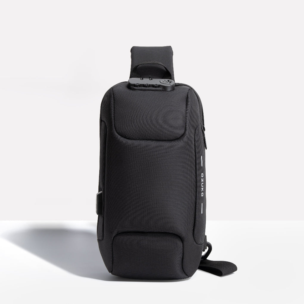 Olvoria | Anti-Theft USB Charging Sling Bag with Lock