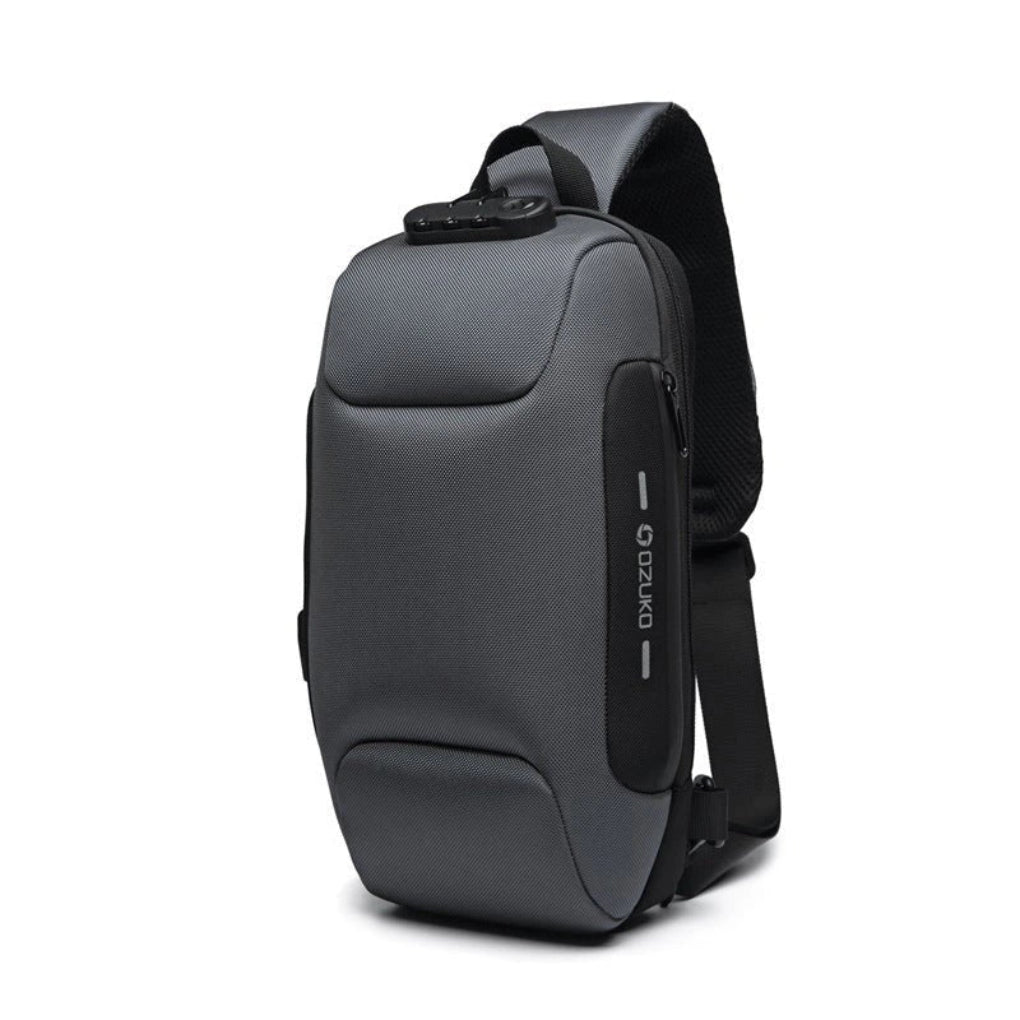 Olvoria | Anti-Theft USB Charging Sling Bag with Lock