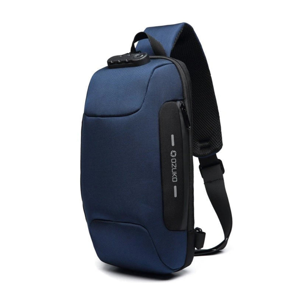 Olvoria | Anti-Theft USB Sling Bag with Lock