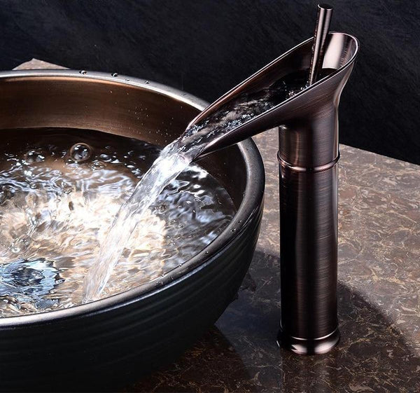 Olvoria | Antique Waterfall Bathroom Faucet