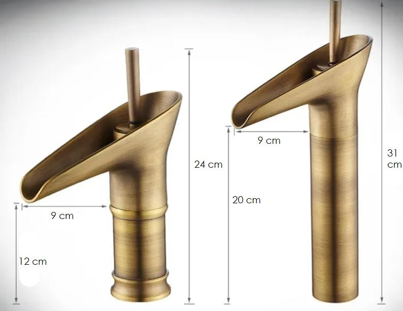 Olvoria | Antique Waterfall Bathroom Faucet