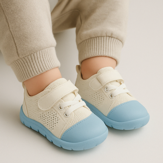 Olvoria | Baby Barefoot Sneakers with Velcro and Flexible Sole