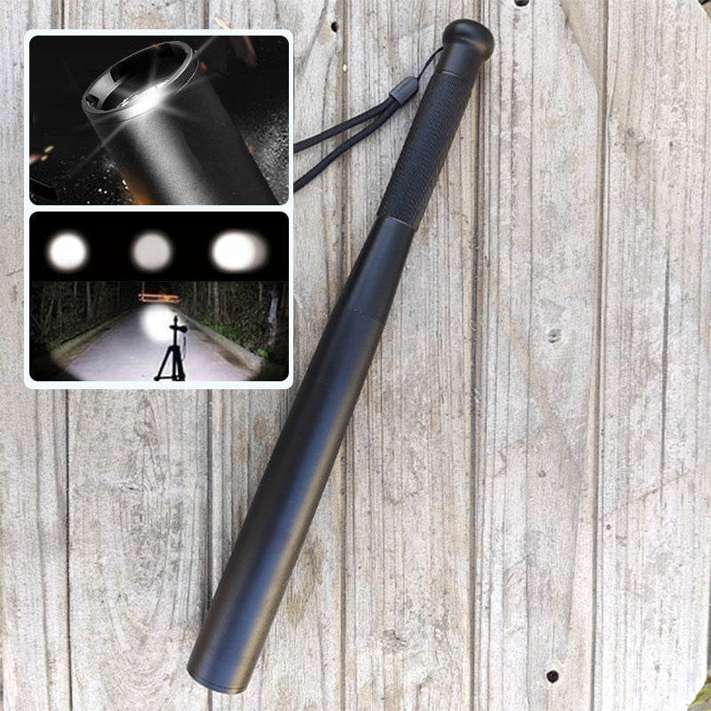 Olvoria | Baseball Bat Shaped LED Flashlight | Aluminum Alloy, 3 Lighting Modes | Emergency & Utility Use