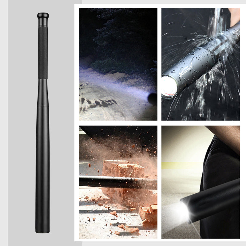 Olvoria | Baseball Bat Shaped LED Flashlight | Aluminum Alloy, 3 Lighting Modes | Emergency & Utility Use