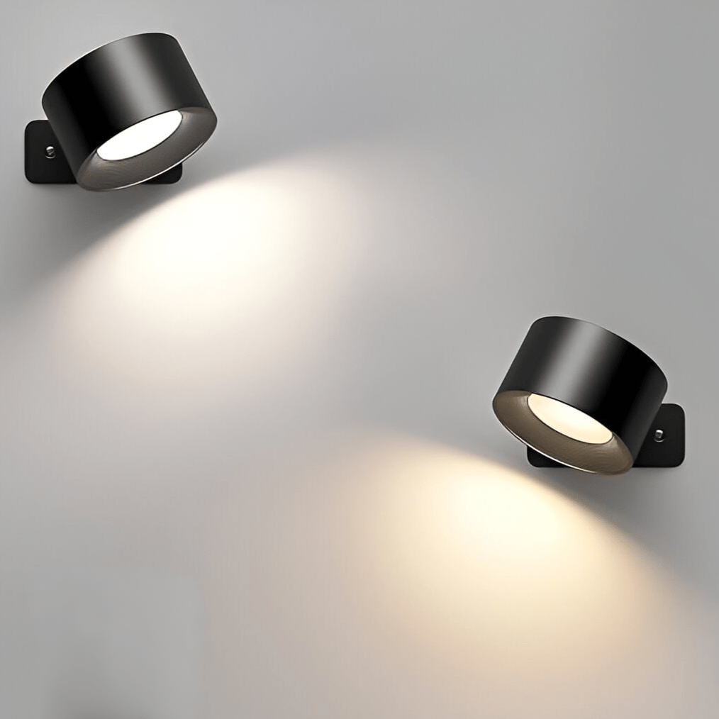 Olvoria | Battery-Powered Wall Lamp | Rechargeable, 360° Adjustable and Wireless for Bedrooms, Hallways, and Reading Corners