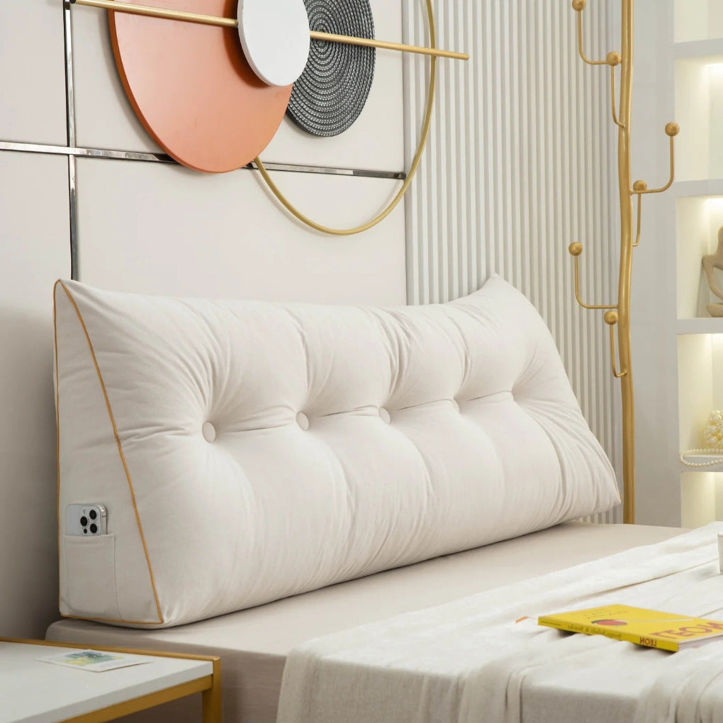 Olvoria | Bed Wedge Pillow Tufted Design