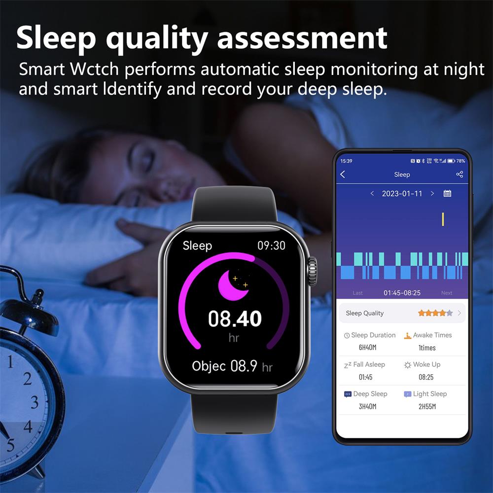 Olvoria | Blood Glucose Blood Pressure Blood Oxygen Sleep Monitor Waterproof Smartwatch