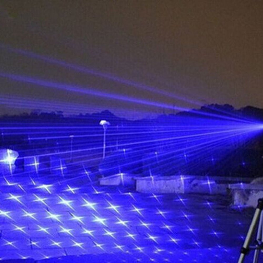 Olvoria | Blue Beam Laser Torch | 450nm High-Intensity Optical Output | Tactical 5000m+ Range | Adjustable Focus Aluminum Chassis | Thermal Ignition Capable Flashlight