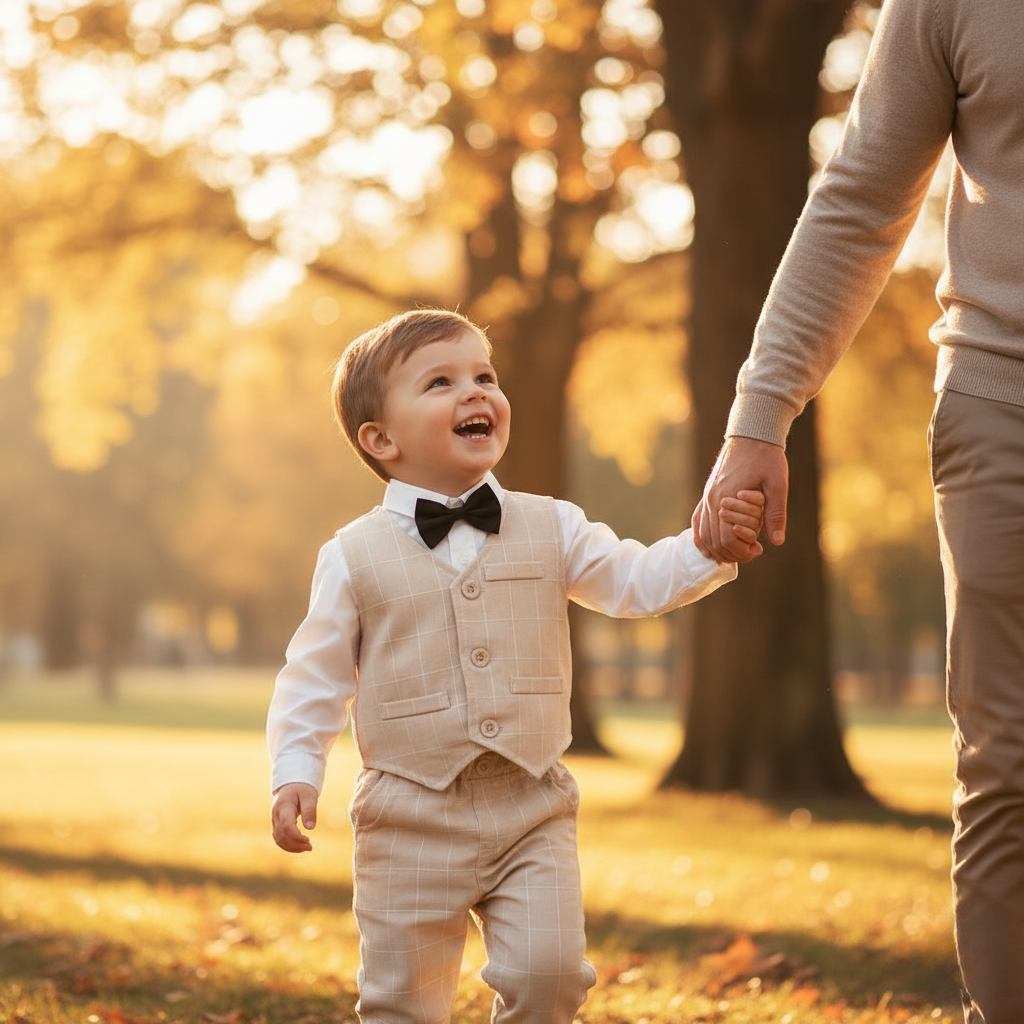 Olvoria | Boys' Formal Cotton Suit Set for Toddlers and Kids