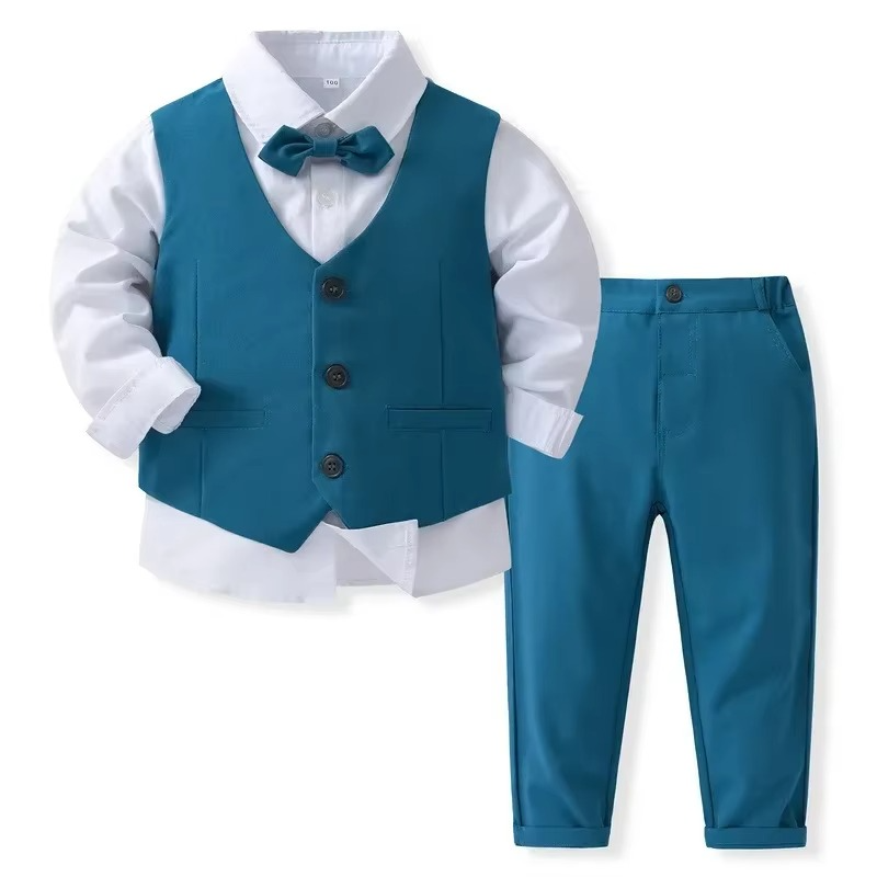 Olvoria | Boys' Formal Cotton Suit Set for Toddlers and Kids