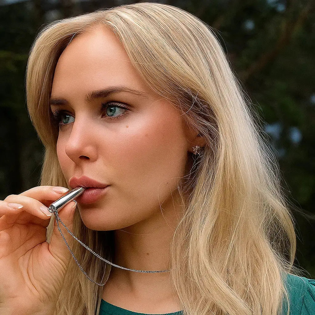 Olvoria | Breathing chain made of stainless steel – For quitting smoking & stress relief