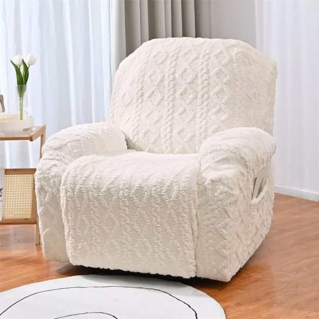 Olvoria | Cable Knit Recliner Sofa Cover