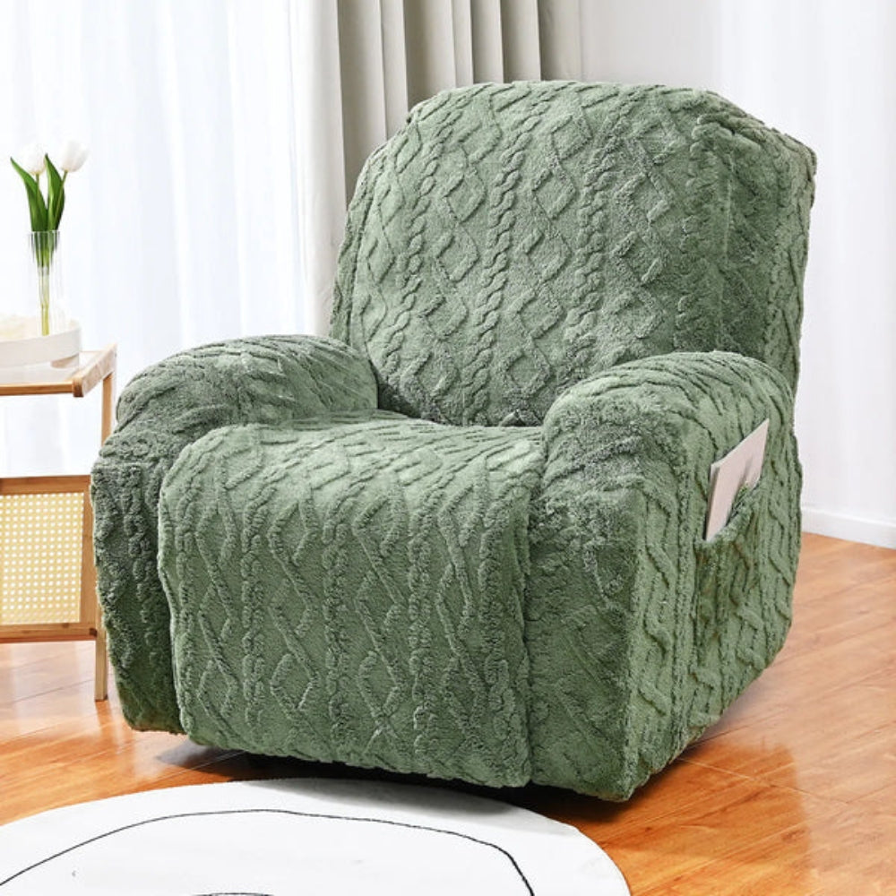 Olvoria | Cable Knit Recliner Sofa Cover