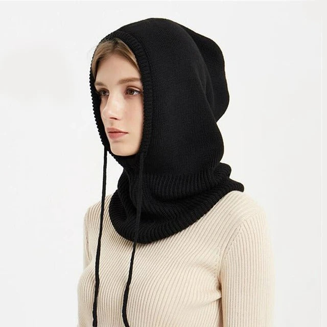 Olvoria | Cashmere Knit Winter Hat with Hood – Warm & Elegant