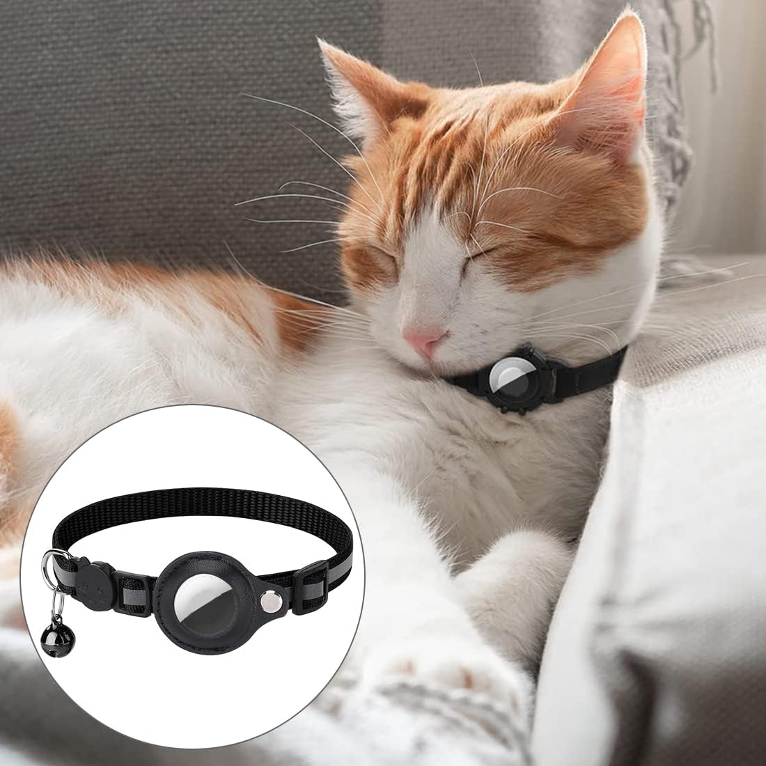 Olvoria | Cat GPS Tracking Collar | Quick Release Lock, Reflective Design & Durable for Outdoor Safety Adventures