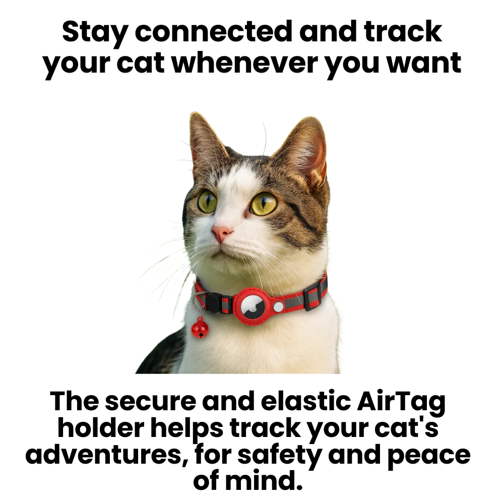 Olvoria | Cat GPS Tracking Collar | Quick Release Lock, Reflective Design & Durable for Outdoor Safety Adventures