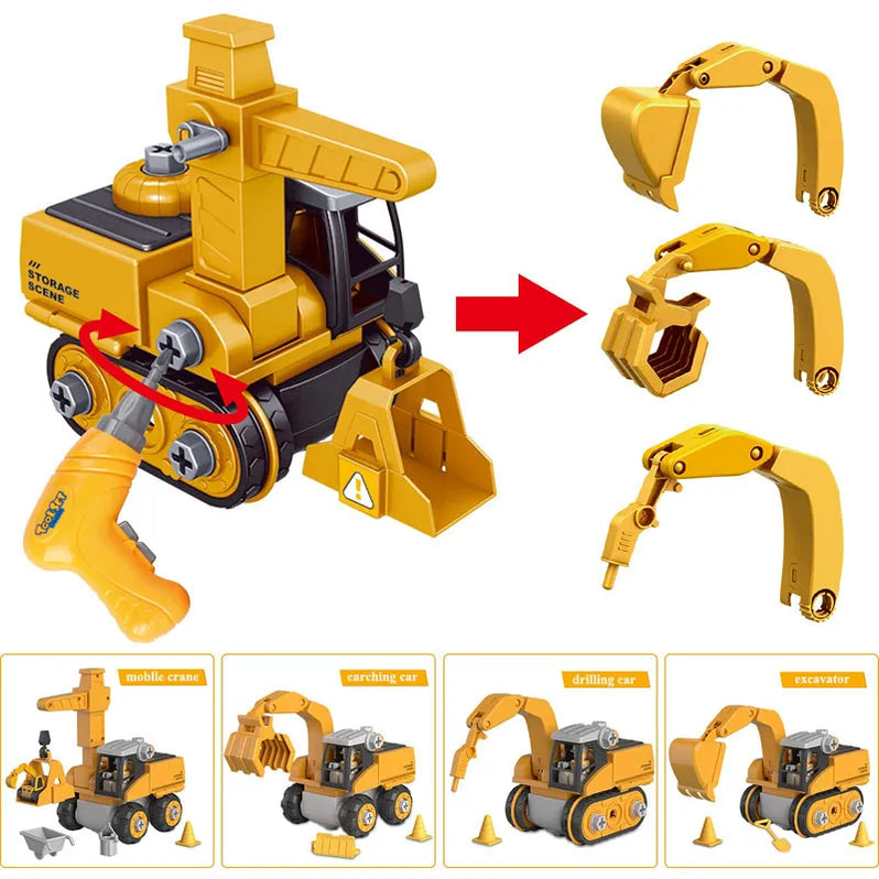 Olvoria | Constructo Build and Play Vehicle Set – Educational Toy for Children (120+ Pieces)