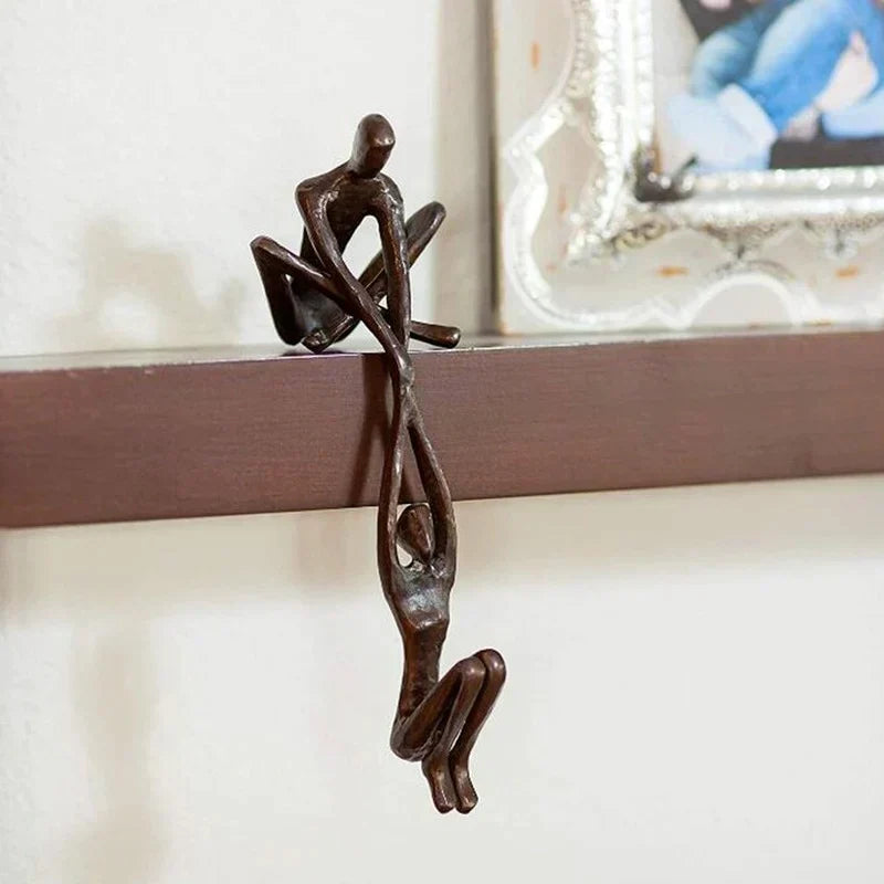 Olvoria | Couple's Figurine Sculpture with Interlocking Figures