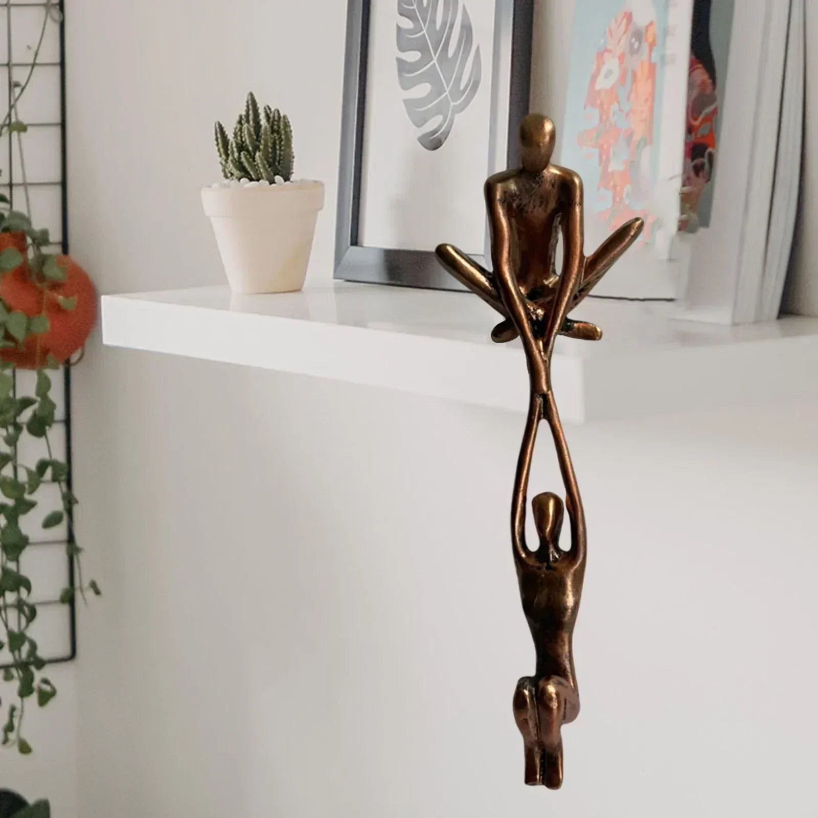 Olvoria | Couple's Figurine Sculpture with Interlocking Figures