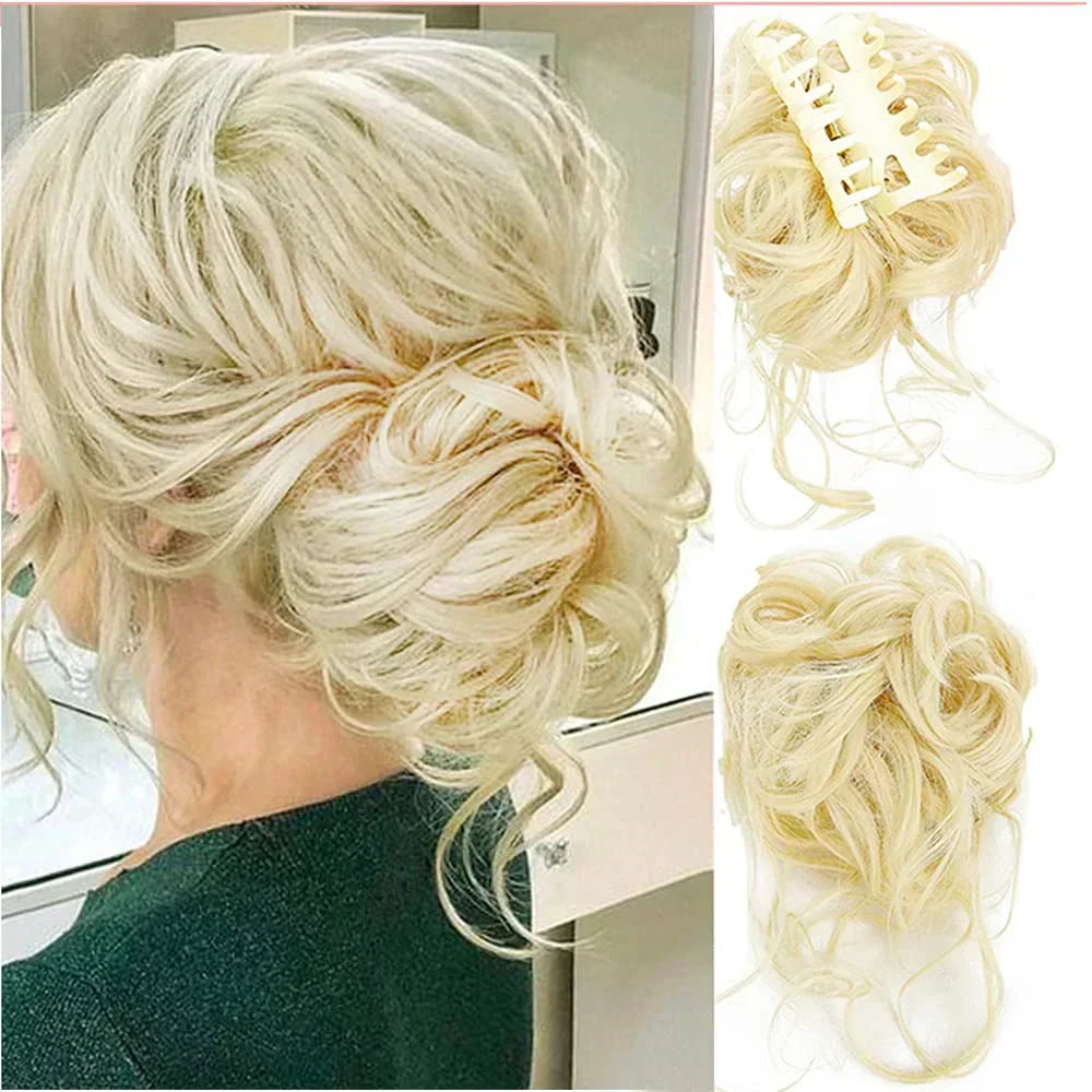 Olvoria | Curly Hair Bun – Clip-in Hair Piece with Volume and Natural Look