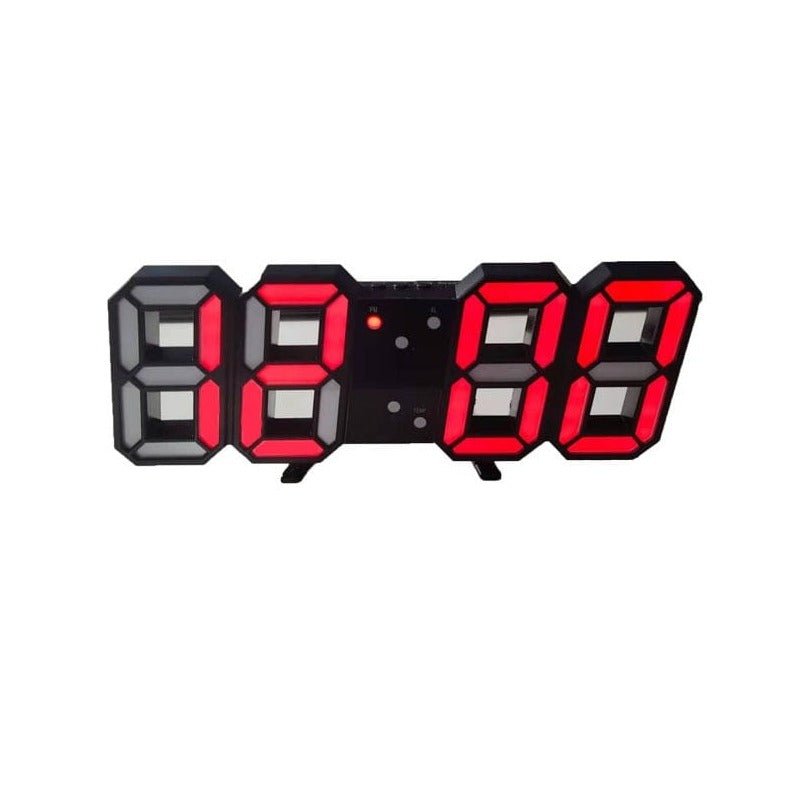 Olvoria | Digital 3D LED Wall Clock – Modern Design with Dimming Function and Optimal Visibility