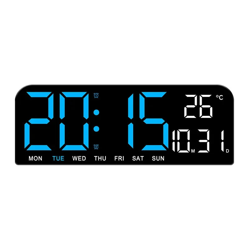Olvoria | Digital Wall Clock with Temperature, Date & Alarm