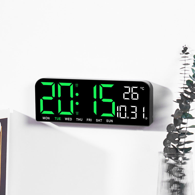 Olvoria | Digital Wall Clock with Temperature, Date & Alarm