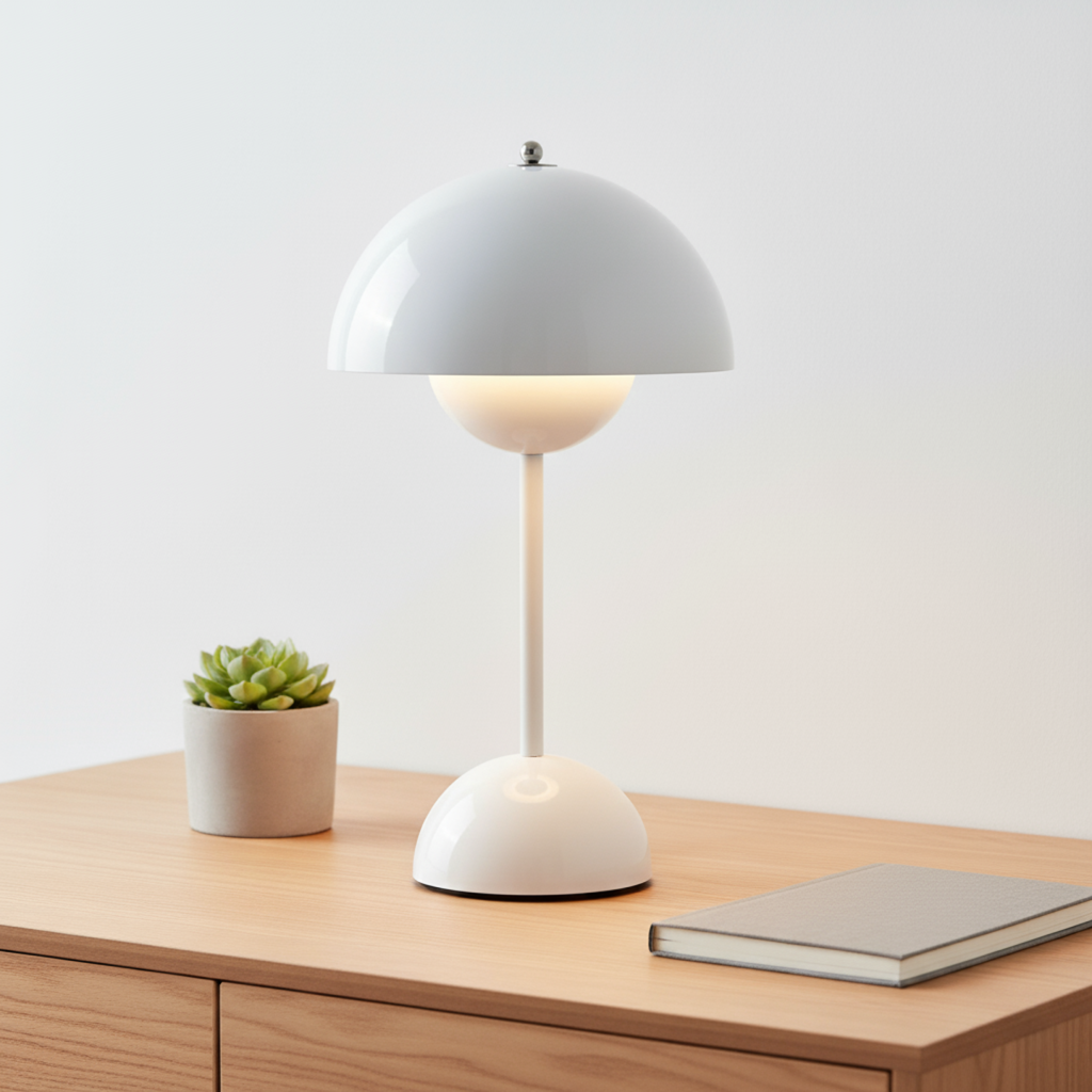 Olvoria | Dorsø Pillam | Scandinavian Designer Table Lamp | Dimmable & Modern (H 29.5cm)