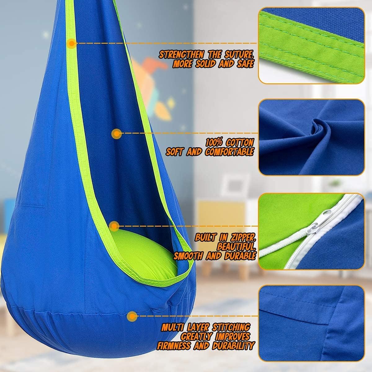 Olvoria | Dreamswing – Hanging Chair for Kids for Relaxation and Fun