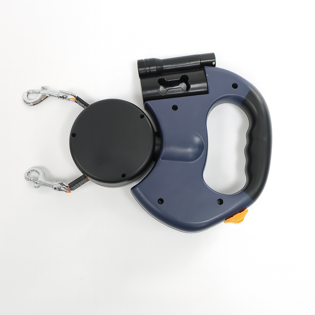 Olvoria | Dual Dog Retractable Leash with 360° Swivel Handle