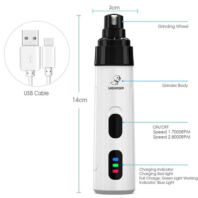 Olvoria | Electric Dog Nail Clipper Grinder for Dogs and Cats
