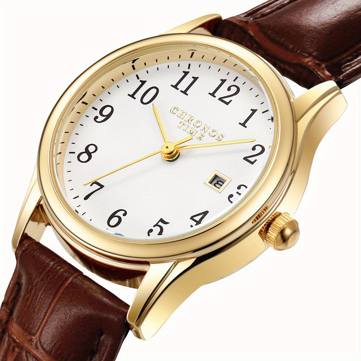 Olvoria | Elegant Women's Watch - Square Clock with Faux Leather Strap | Perfect Gift for Her
