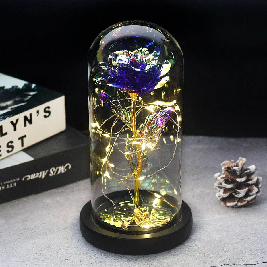 Olvoria – Eternal Rose in Glass Dome with Atmospheric LED Lighting