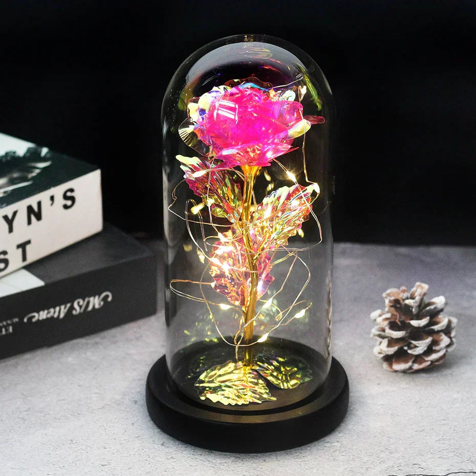 Olvoria – Eternal Rose in Glass Dome with Atmospheric LED Lighting