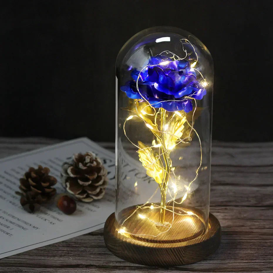 Olvoria – Eternal Rose in Glass Dome with Atmospheric LED Lighting