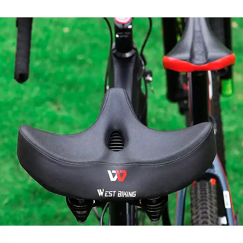 Olvoria | Extra Wide Bicycle Saddle with Dual Spring Suspension