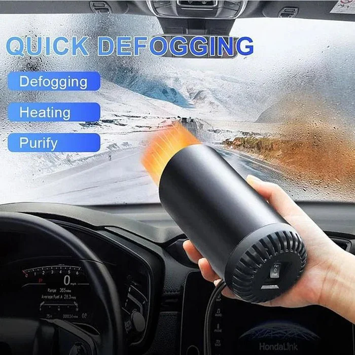 Olvoria | Fast Heating Cup Shape Car Warm Air Blower - Quick Heating & Cooling Adjustable 360 Degree Rotatable Plug and Play for Car, SUV, Recreational Vehicle and Truck