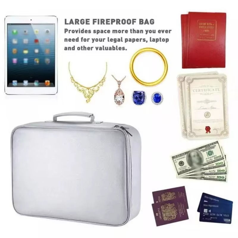 Olvoria | Fireproof and Waterproof Document Organizer Bag – Portable Protective Storage for Travel and Home Security