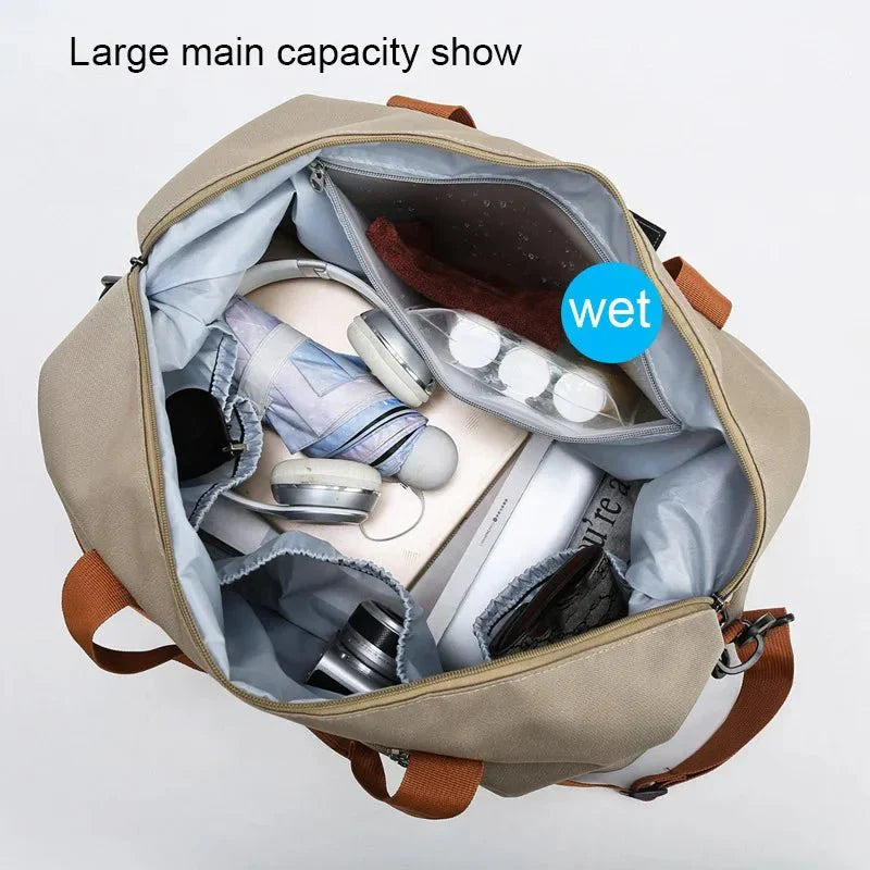 Olvoria | FITVOY DUFFEL – Lightweight Gym & Travel Bag with Shoe Compartment and Wet-Dry Separation