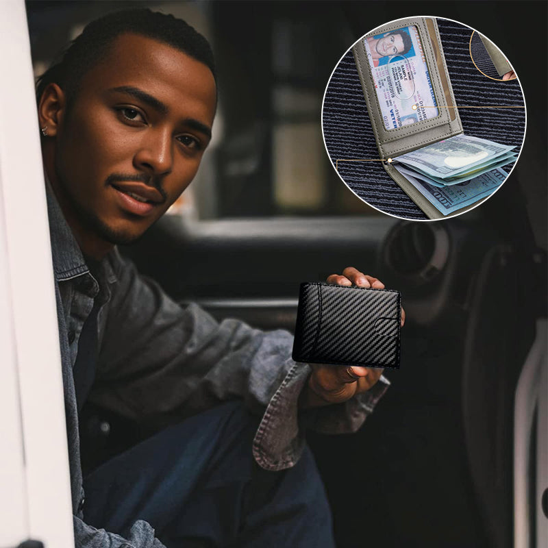 Olvoria | Genuine Leather Anti-theft Swipe Card Holder