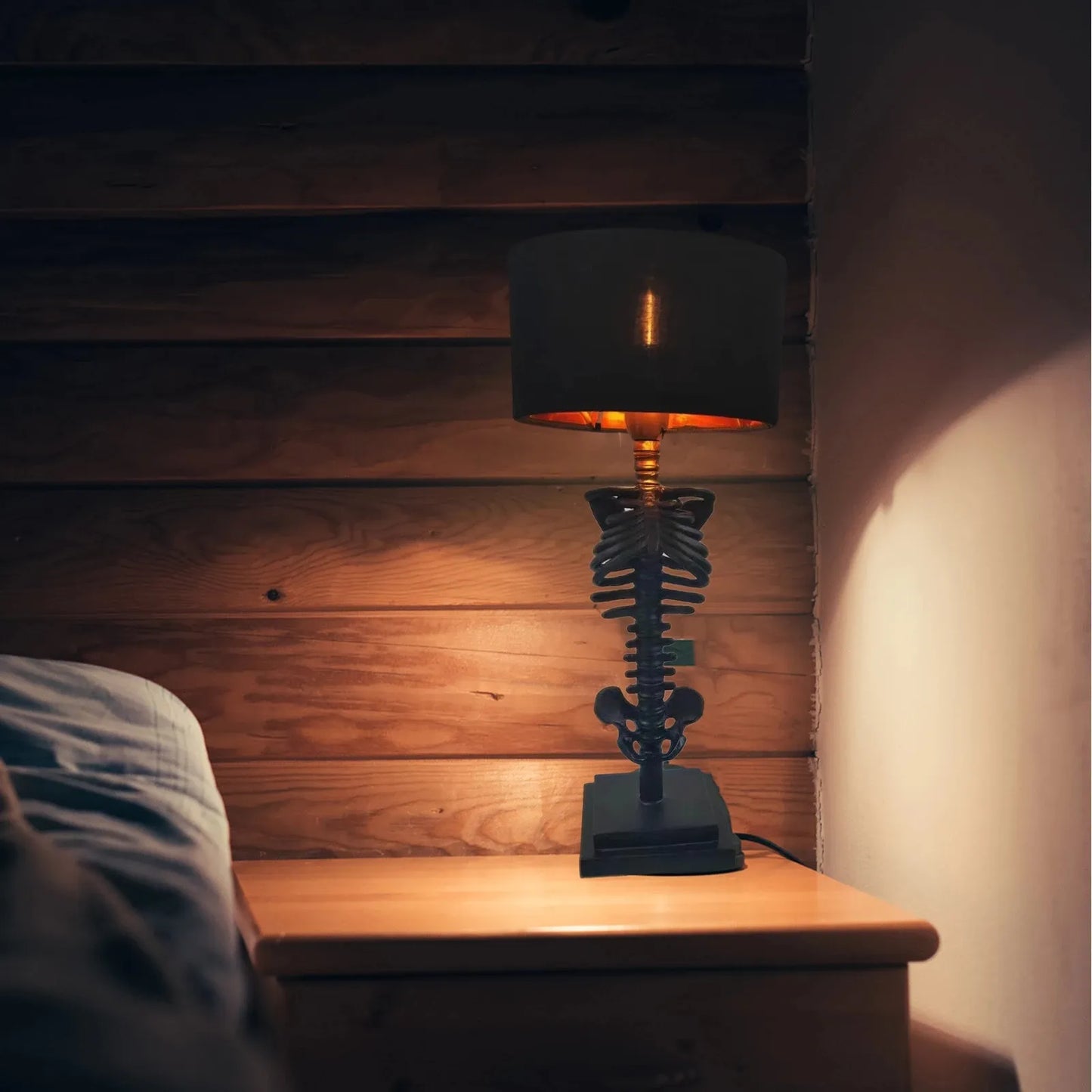 Olvoria | Gothic Skeleton Table Lamp | Handmade Art Design
