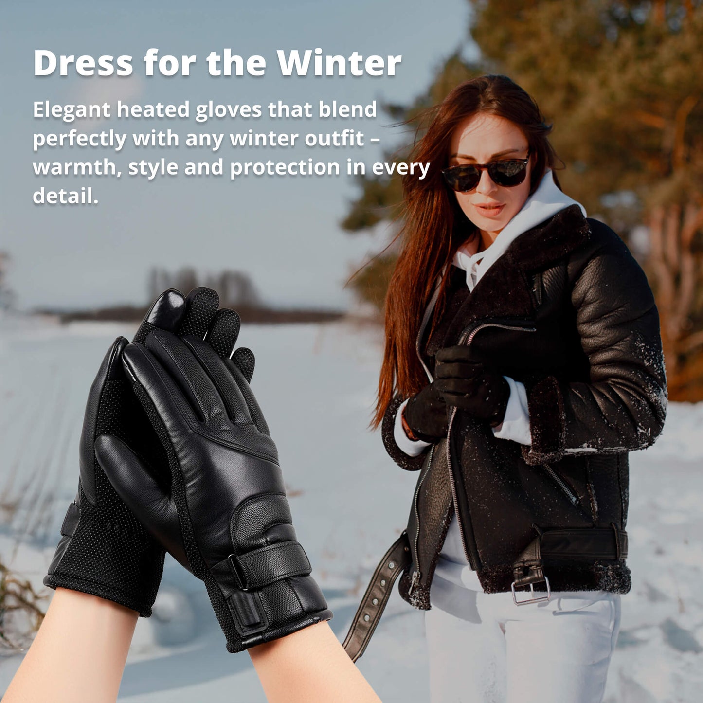 Olvoria | Heated Gloves for Women UK – Women's Thermal Waterproof Winter Gloves with Touchscreen & USB Rechargeable Warm Design