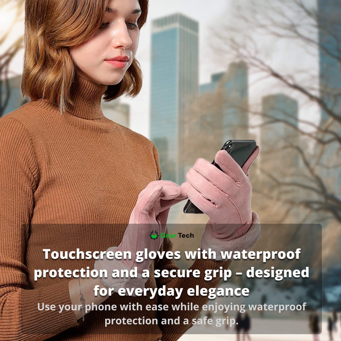 Olvoria | Heated Gloves for Women UK – Women's Thermal Waterproof Winter Gloves with Touchscreen & USB Rechargeable Warm Design