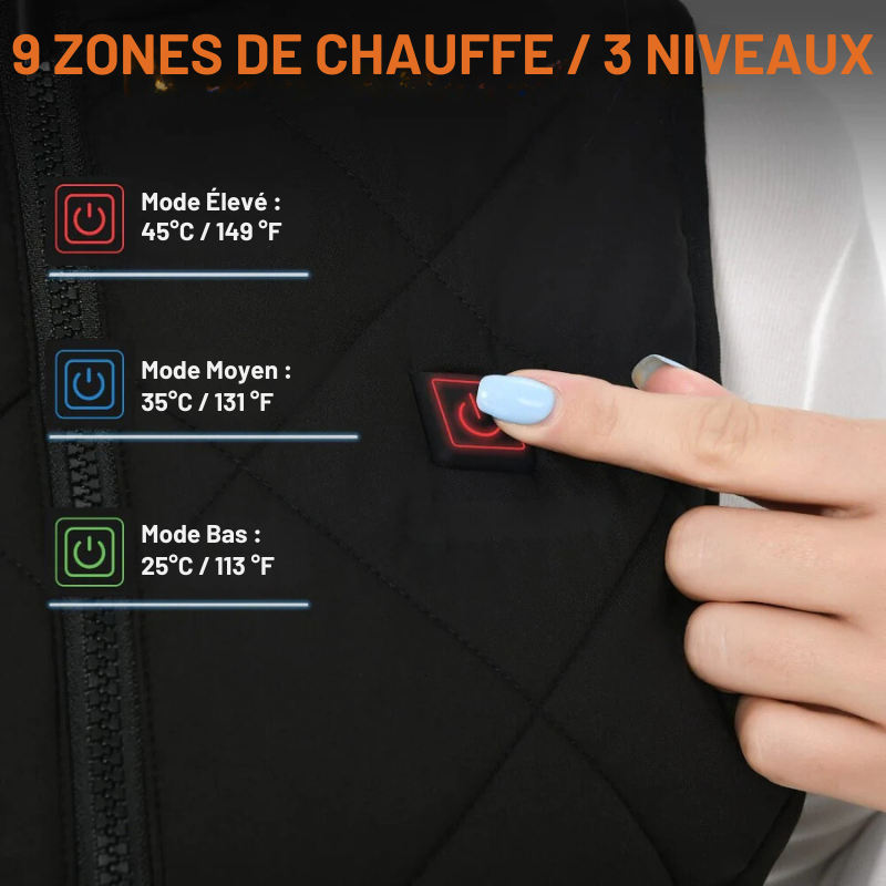 Olvoria | Heated Vest for Women with Dual Control and 9 Heating Zones – Comfort and Warmth for Every Season